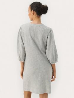 Part Two RosalinaPW 3/4 Sleeve Stripe Linen Blend Mini Dress - view 2, Green/Multi