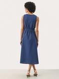 Part Two Astra V-Neck Midi Dress, Mid Blue