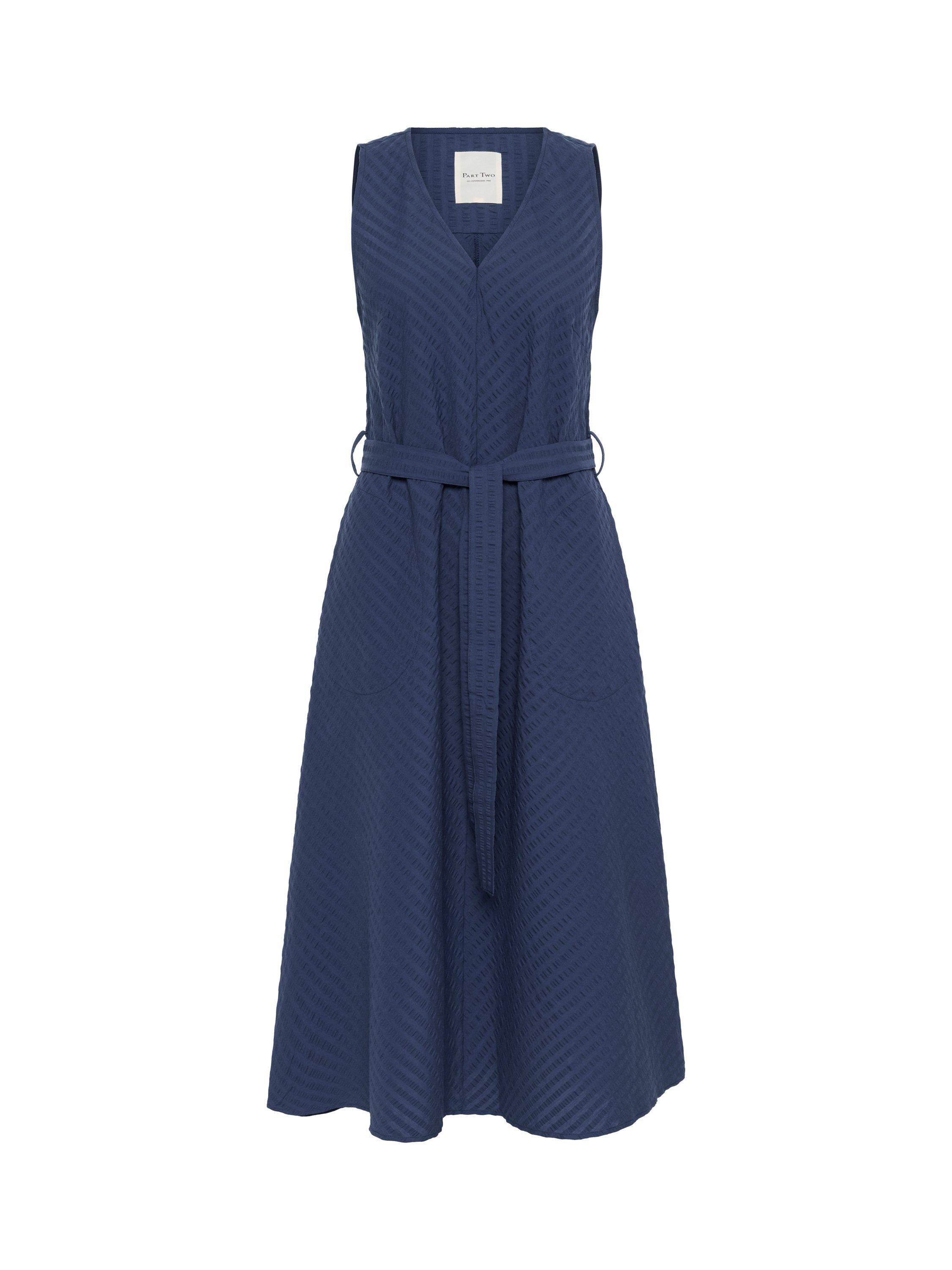 Product image 5 of 6, which shows Part Two Astra V-Neck Midi Dress, Mid Blue, 8