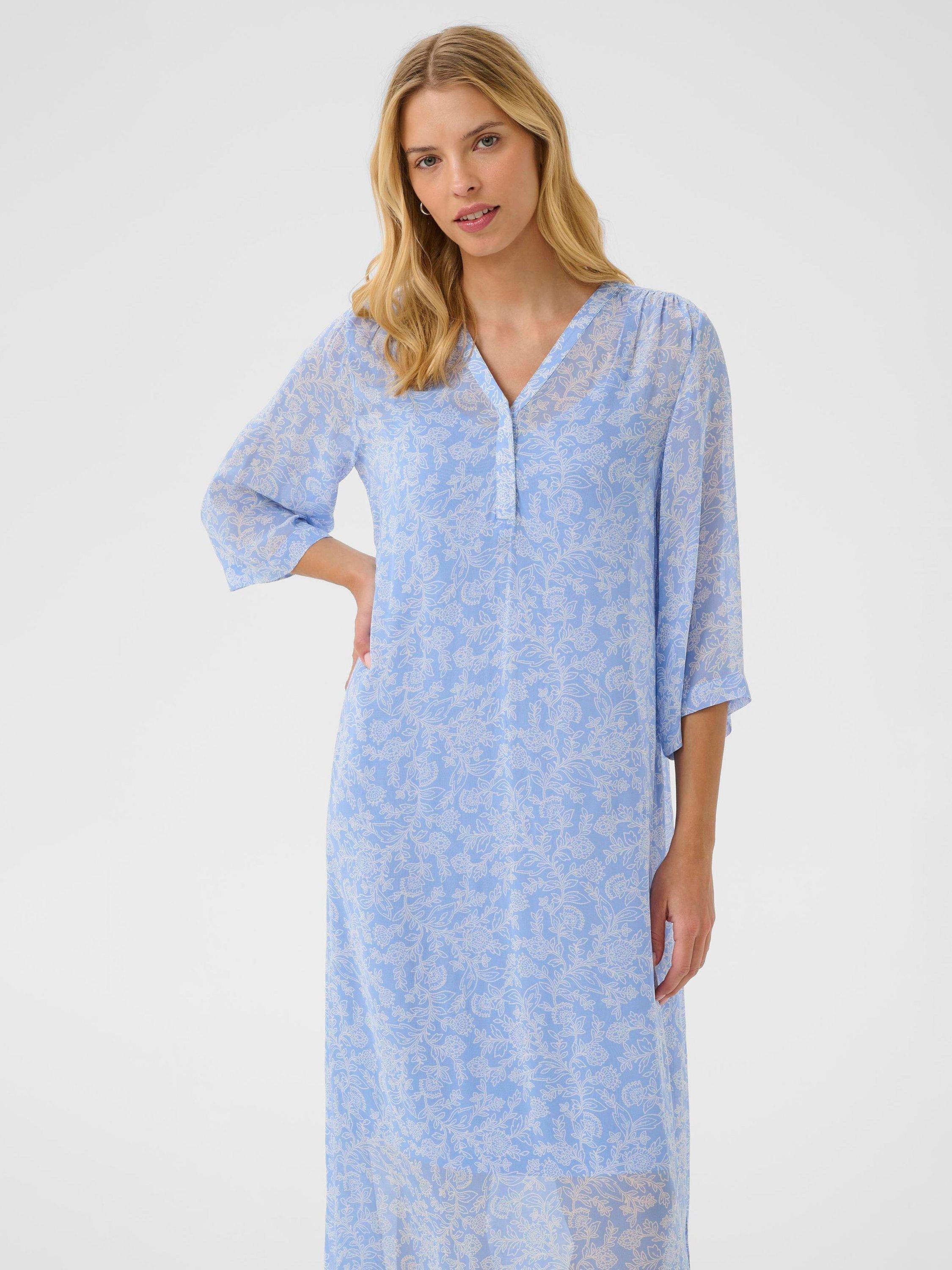 Product image 3 of 6, which shows Part Two Berit Paisley Maxi Dress, Blue/Multi, 8