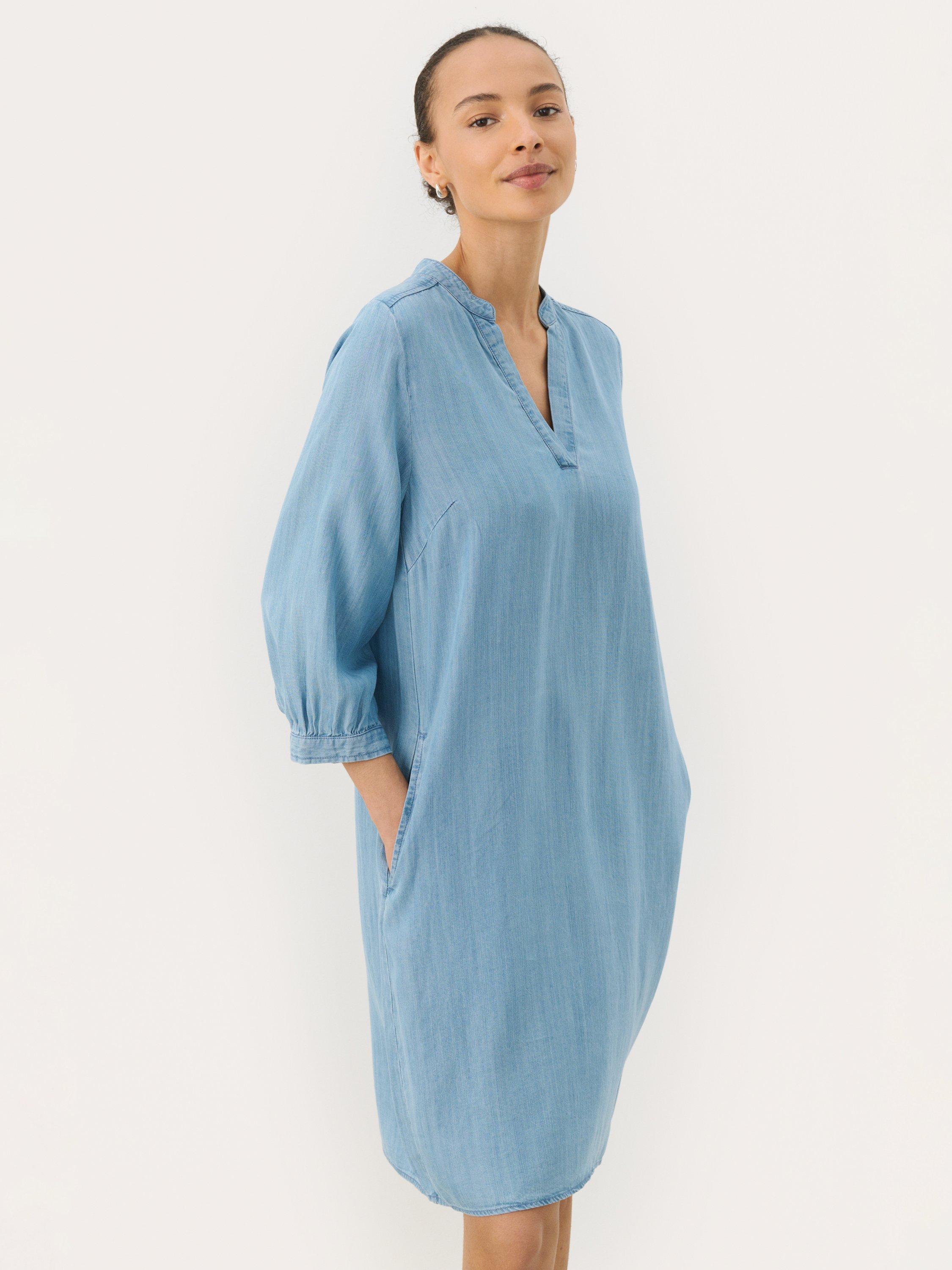 Product image 3 of 6, which shows Part Two Maina Denim Dress, Light Blue, 8