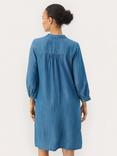 Part Two Maina V-Neck Denim Dress, Mid Blue