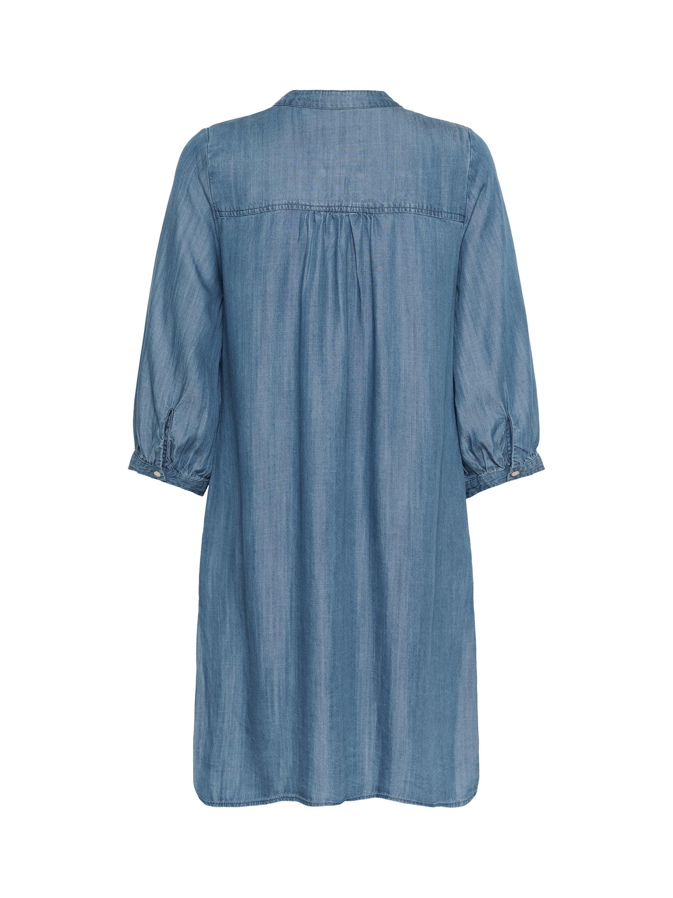 Product image 6 of 6, which shows Part Two Maina V-Neck Denim Dress, Mid Blue, 8