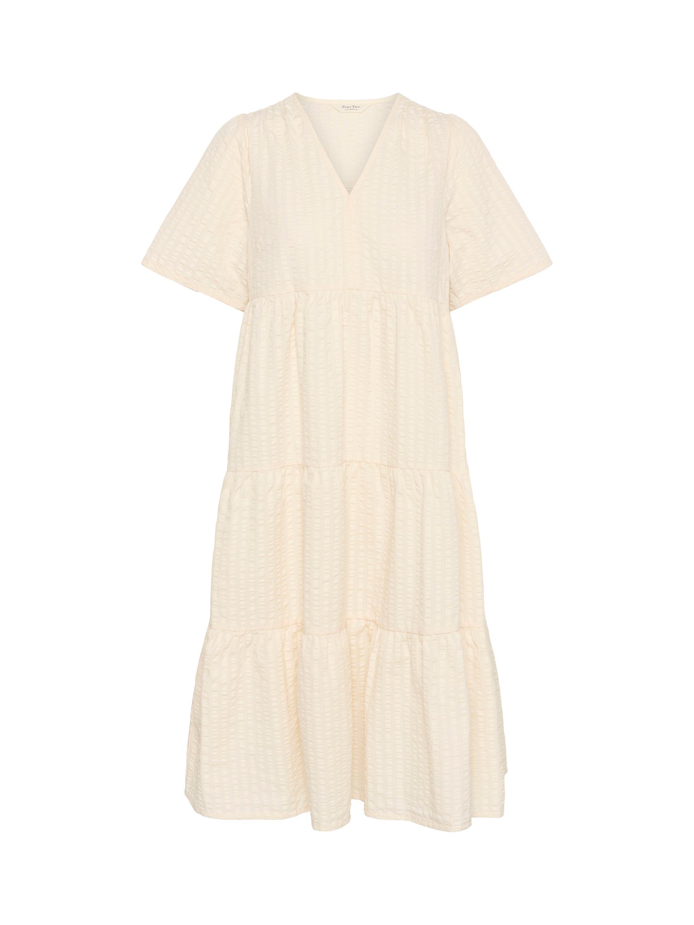 Product image 5 of 6, which shows Part Two Pam Tiered Midi Dress, White, 8