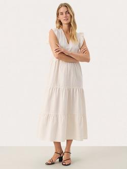 Part Two Pamalina Tiered Midi Dress, White