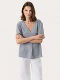 Part Two SanayaPW V-Neck Short Sleeve Blouse