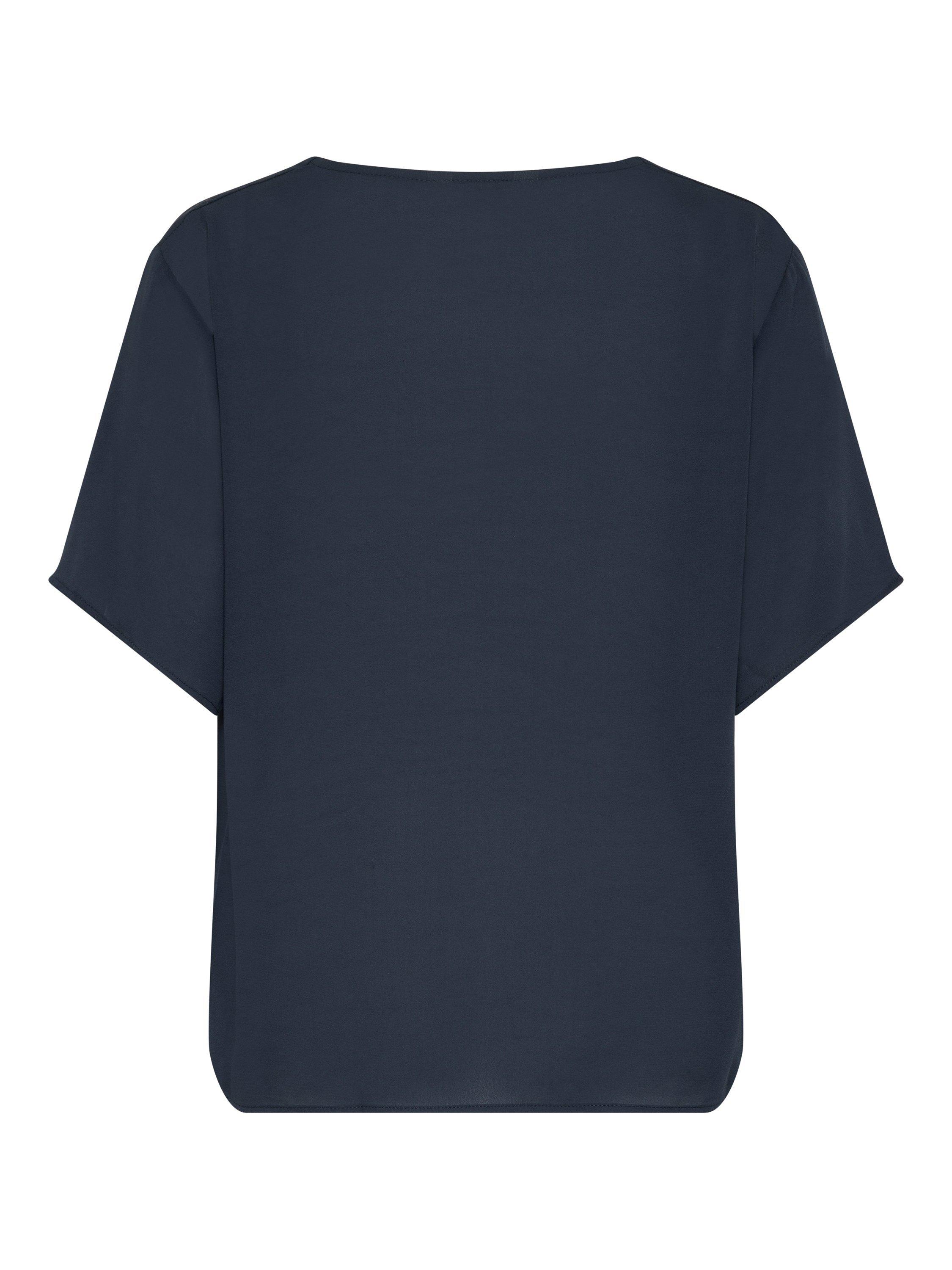 Product image 6 of 11, which shows Part Two SanayaPW V-Neck Short Sleeve Blouse, Mid Blue, 8