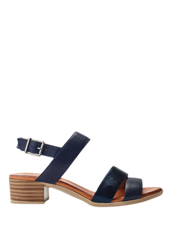 Moda in Pelle Kala Leather Block Heel Strappy Sandals, Navy
