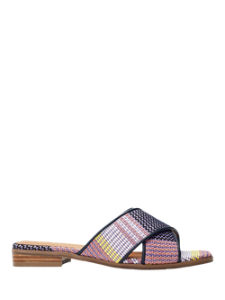Moda in Pelle Naela Textile Slider Sandals, Navy