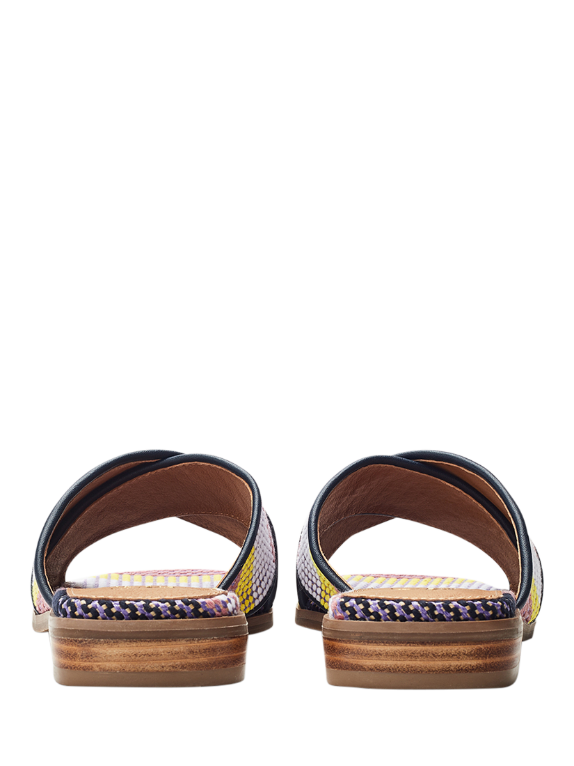 Product image 3 of 4, which shows Moda in Pelle Naela Textile Slider Sandals, Navy, 3
