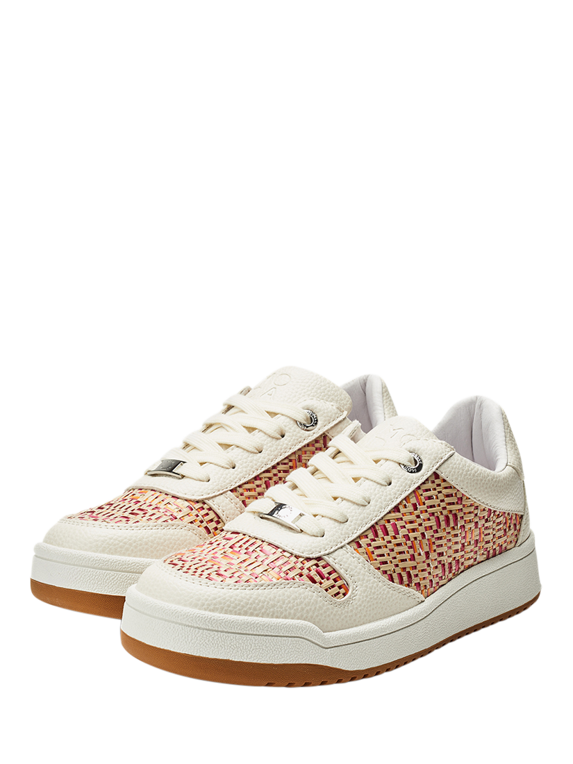 Product image 2 of 4, which shows Moda in Pelle Betula Lace Up Trainers, Pink, 3
