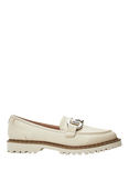 Moda in Pelle Ettalee Snaffle Trim Loafers, Off White