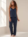 Truly Pure Silk Cami Long Pyjama Set, Midnight