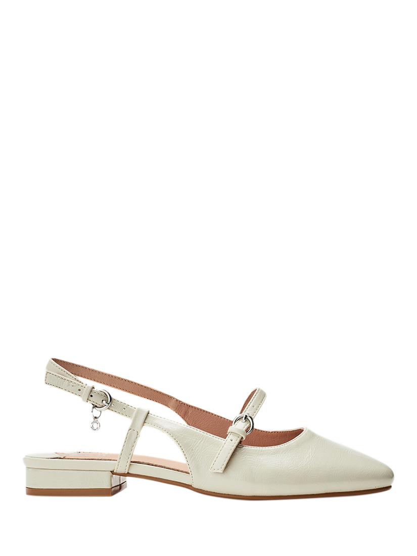 Product image 1 of 4, which shows Moda in Pelle Faiga Slingback Court Soes, Off White, 3