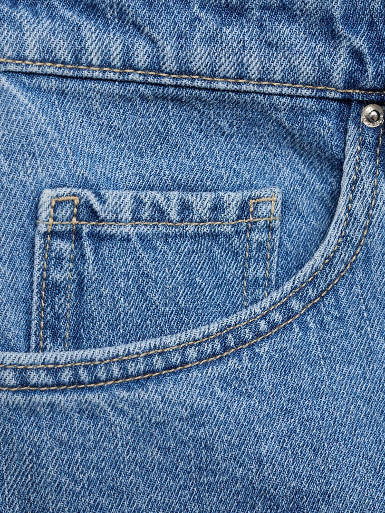 Product image 5 of 9, which shows Mango Zoey High Rise Denim Shorts, Open Blue, 10
