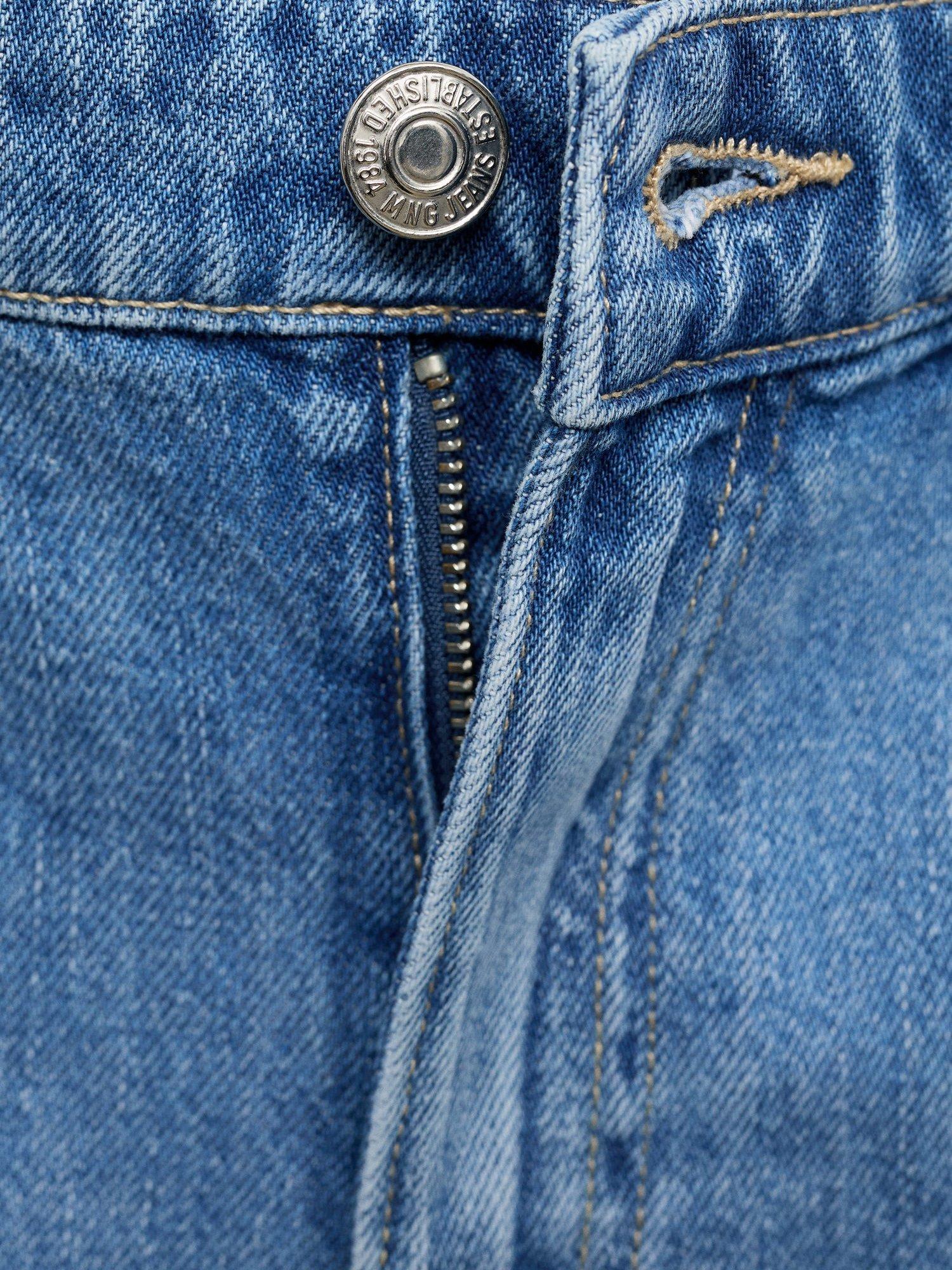Product image 9 of 9, which shows Mango Zoey High Rise Denim Shorts, Open Blue, 10
