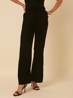 Nobody's Child Slim Fit Velvet Trousers, Black - view 2, Black