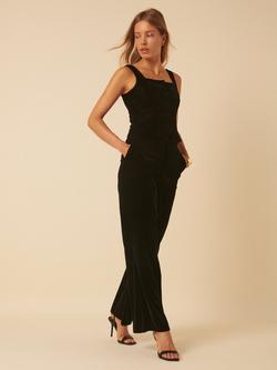 Nobody's Child Square Neck Velvet Waistcoat, Black - view 2, Black