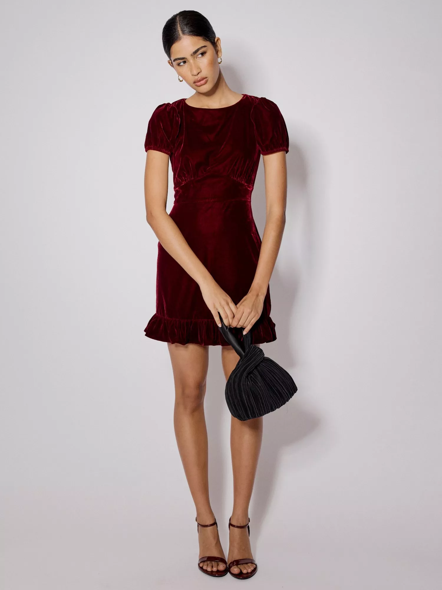 Nobody's Child Cosmo Velvet Mini Dress, Red
