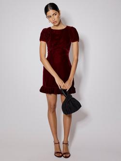 Nobody's Child Cosmo Velvet Mini Dress, Red, Red