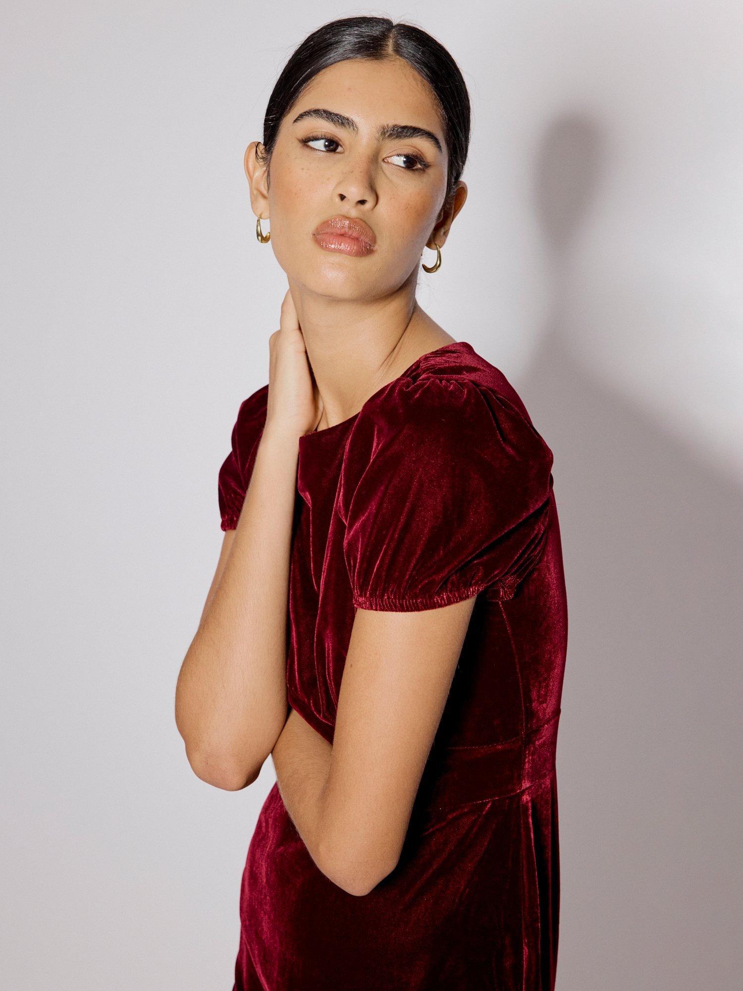 Nobody's Child Cosmo Velvet Mini Dress, Red