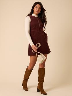 Nobody's Child Homerton Corduroy Pinafore Dress, Brown - view 2, Brown