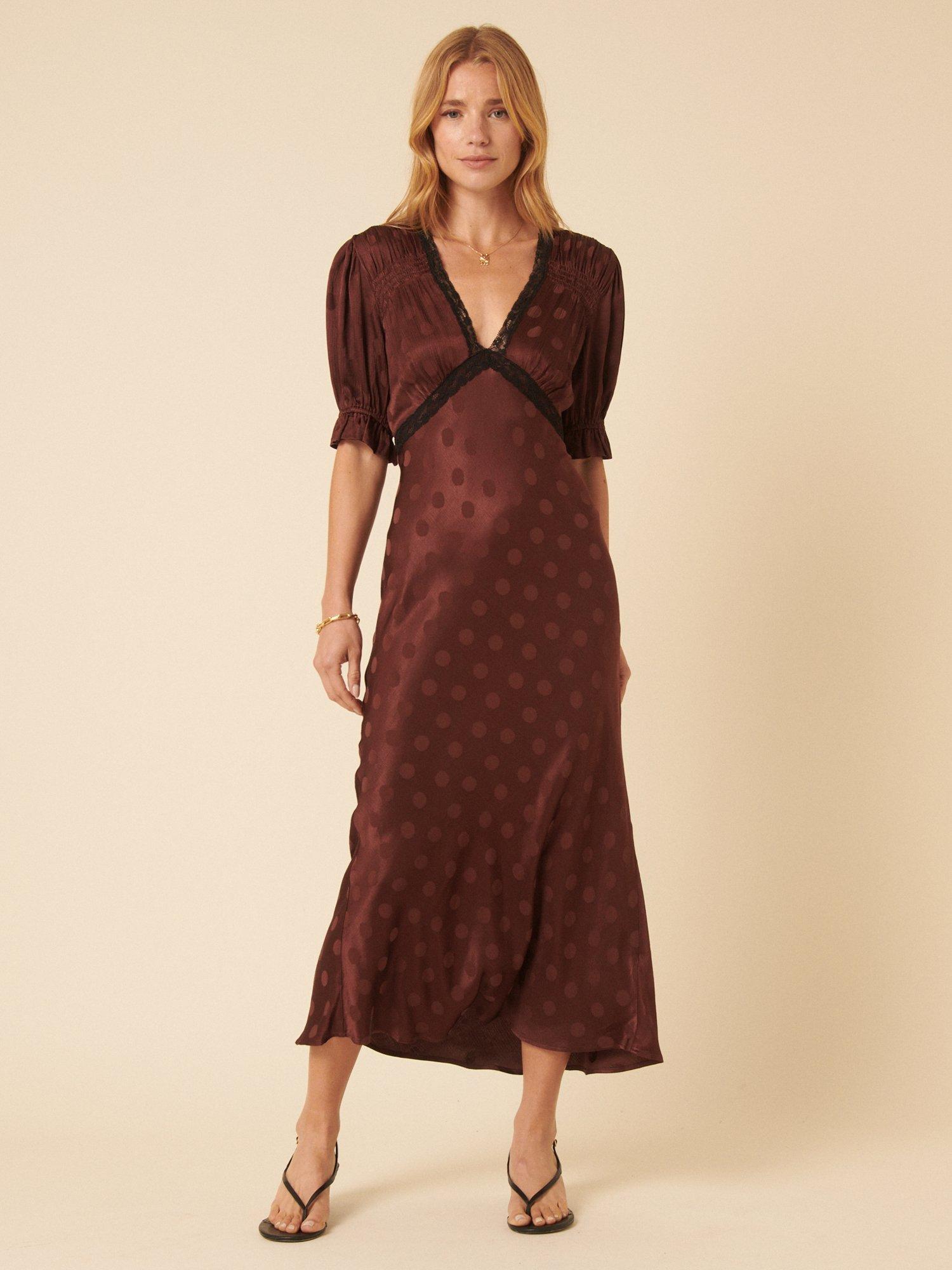 Nobody's Child Angela Occasion Polka Dot Midi Dress