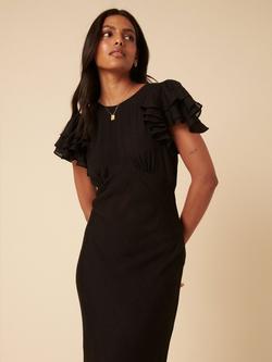 Nobody's Child Lola Occasion Ruffle Sleeve Midi Dress - view 2, Black