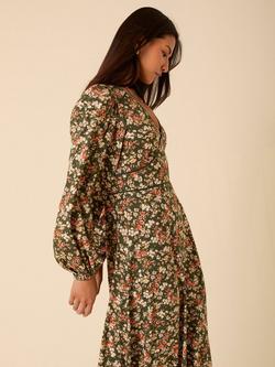 Nobody's Child Remy Floral Midi Dress containing LENZING™ ECOVERO™ Viscose - view 2, Green