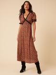 Nobody's Child Sophia Lace Trim Floral Midi Dress, Multi