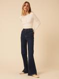 Nobody's Child Ribbed Henley Long Sleeve Top, Ivory