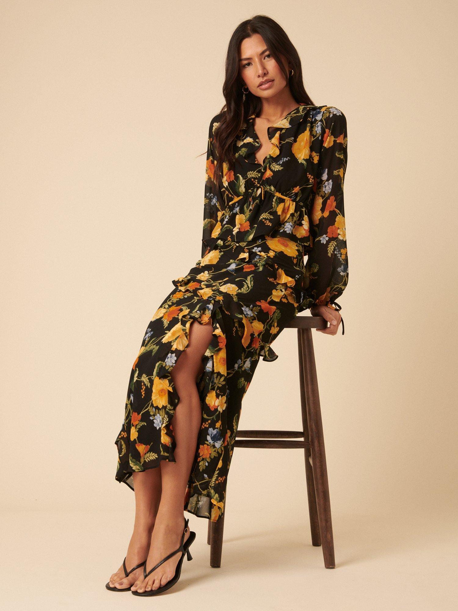 Product image 2 of 5, which shows Nobody's Child Kamala Ruffle Floral Top, Multi, 6