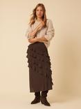 Nobody's Child Arden Ruffle Maxi Skirt, Brown