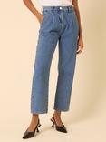 Nobody's Child Pleat Front Straight Jeans, Blue