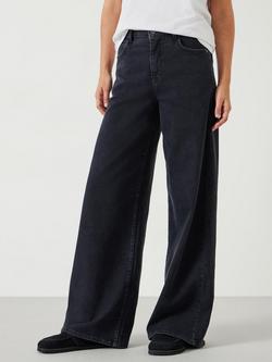 HUSH Nessa Wide Leg Jeans, Grey Charcoal