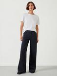 HUSH Nessa Wide Leg Jeans, Grey Charcoal