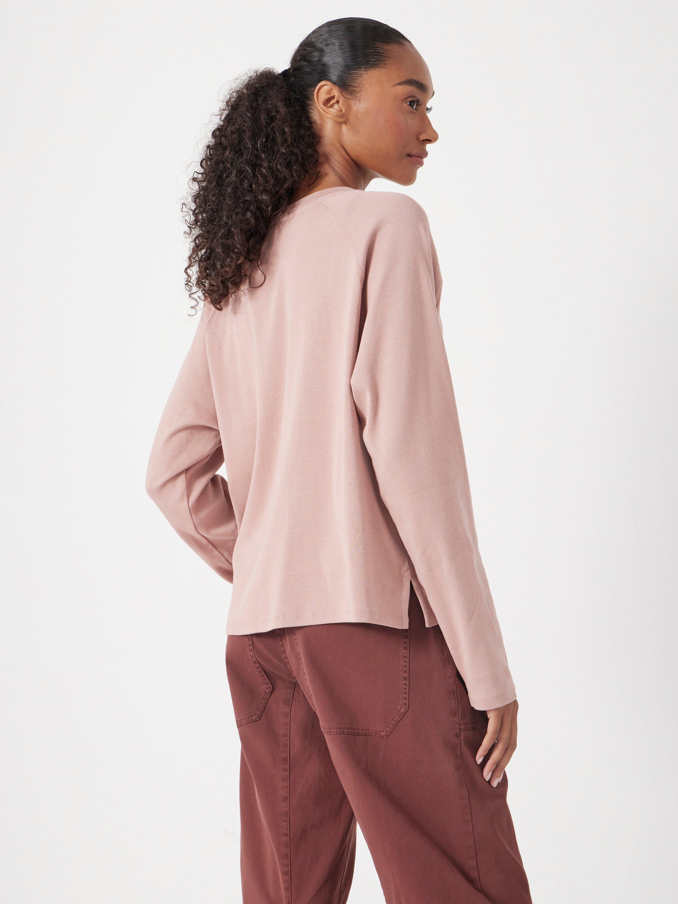 Product image 5 of 5, which shows HUSH Matilda Cotton Raglan Top, Rosewood Pink, XXS