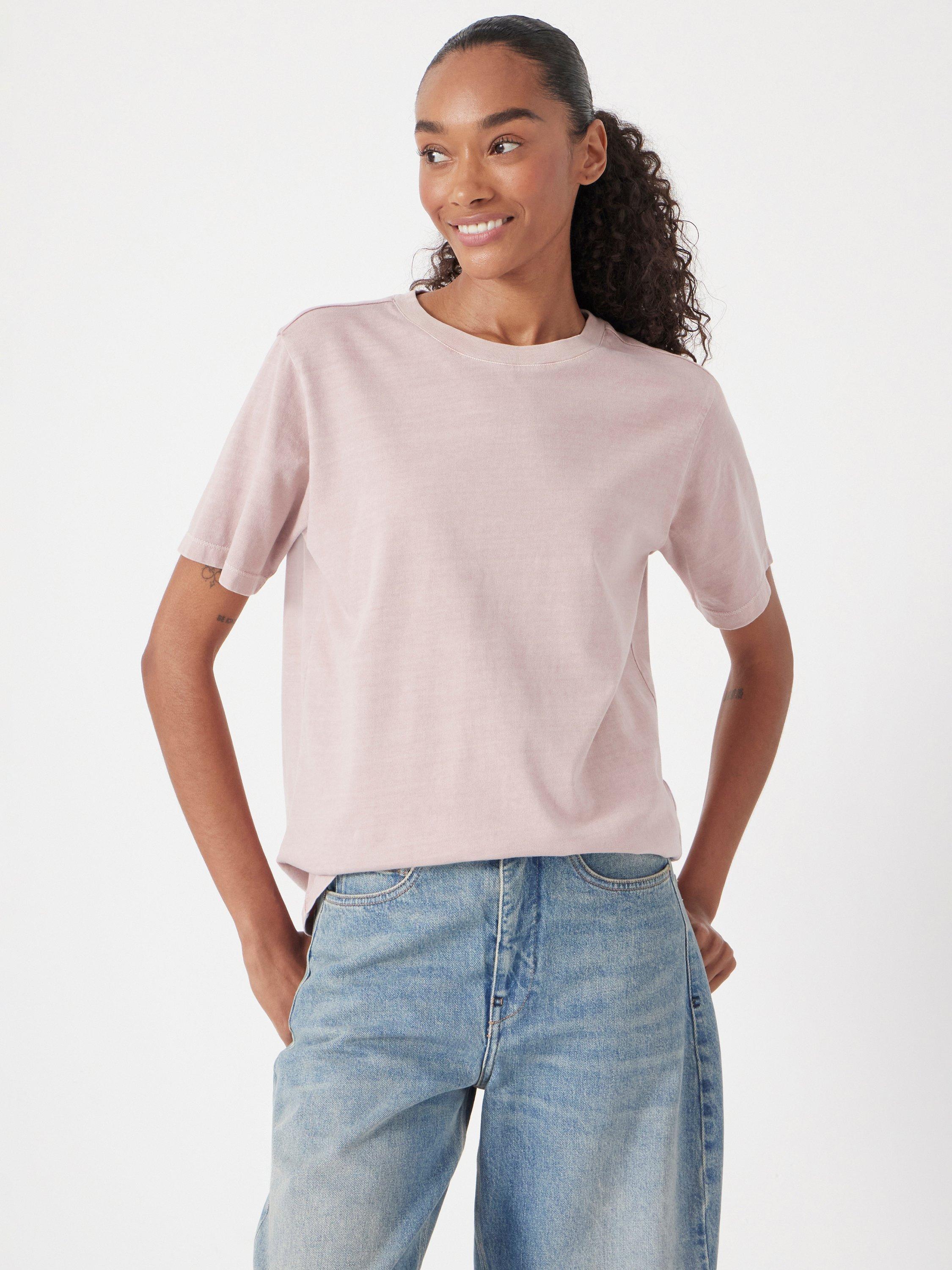 Product image 1 of 5, which shows HUSH Rosie Regular Fit T-Shirt, Rosewood Pink, XXS