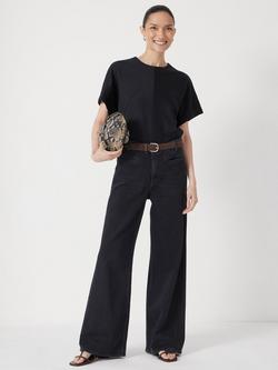 HUSH Front Seam Grown On Sleeve Top - view 2, Black