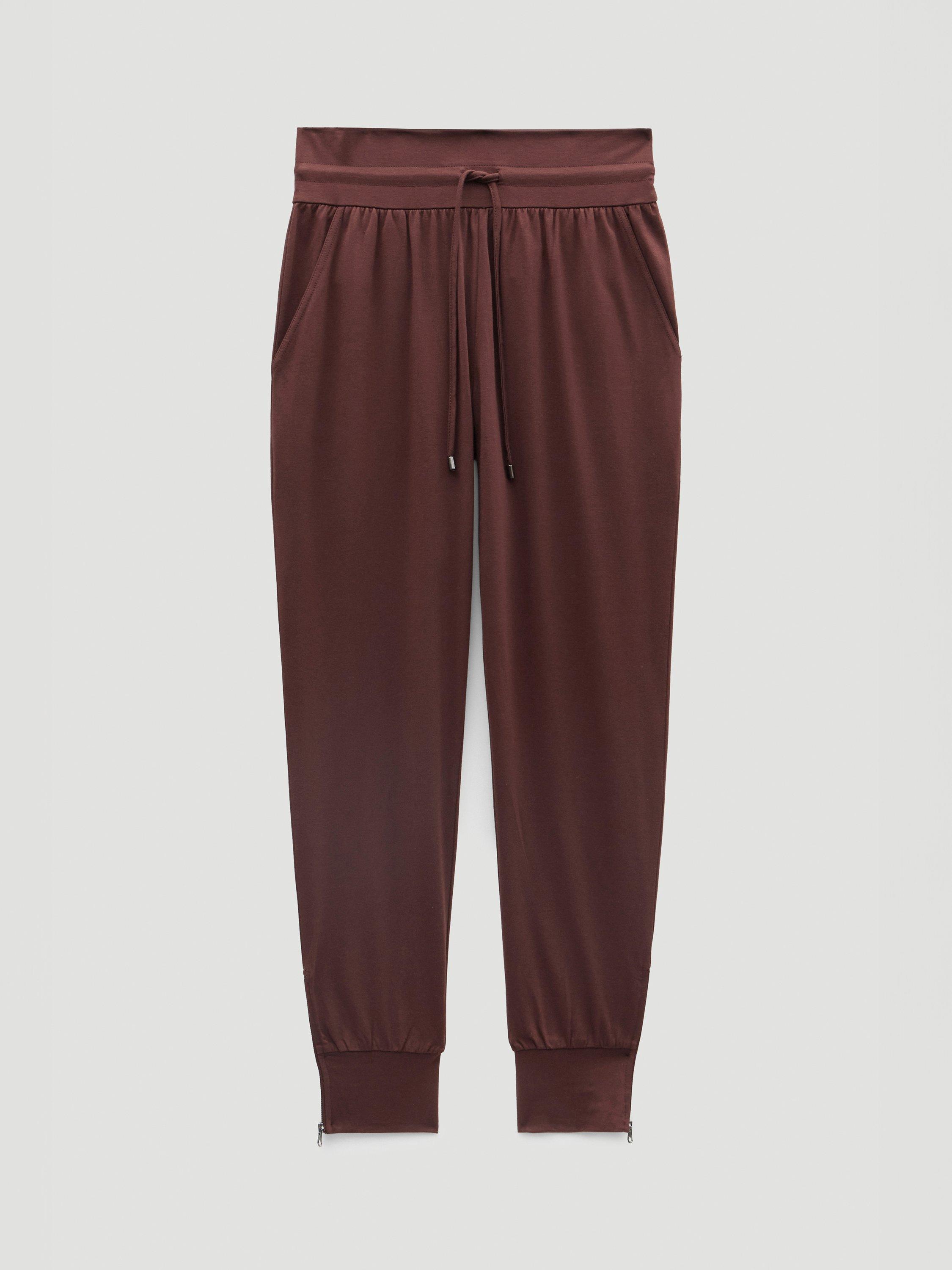 Product image 3 of 7, which shows HUSH Amie Tapered Joggers, Burgundy, 12