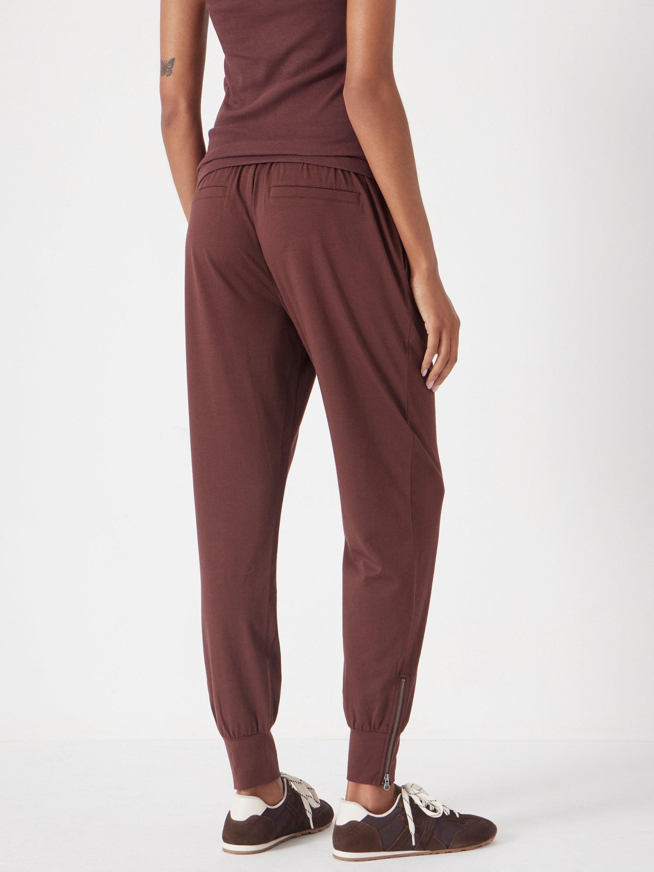 Product image 5 of 7, which shows HUSH Amie Tapered Joggers, Burgundy, 12