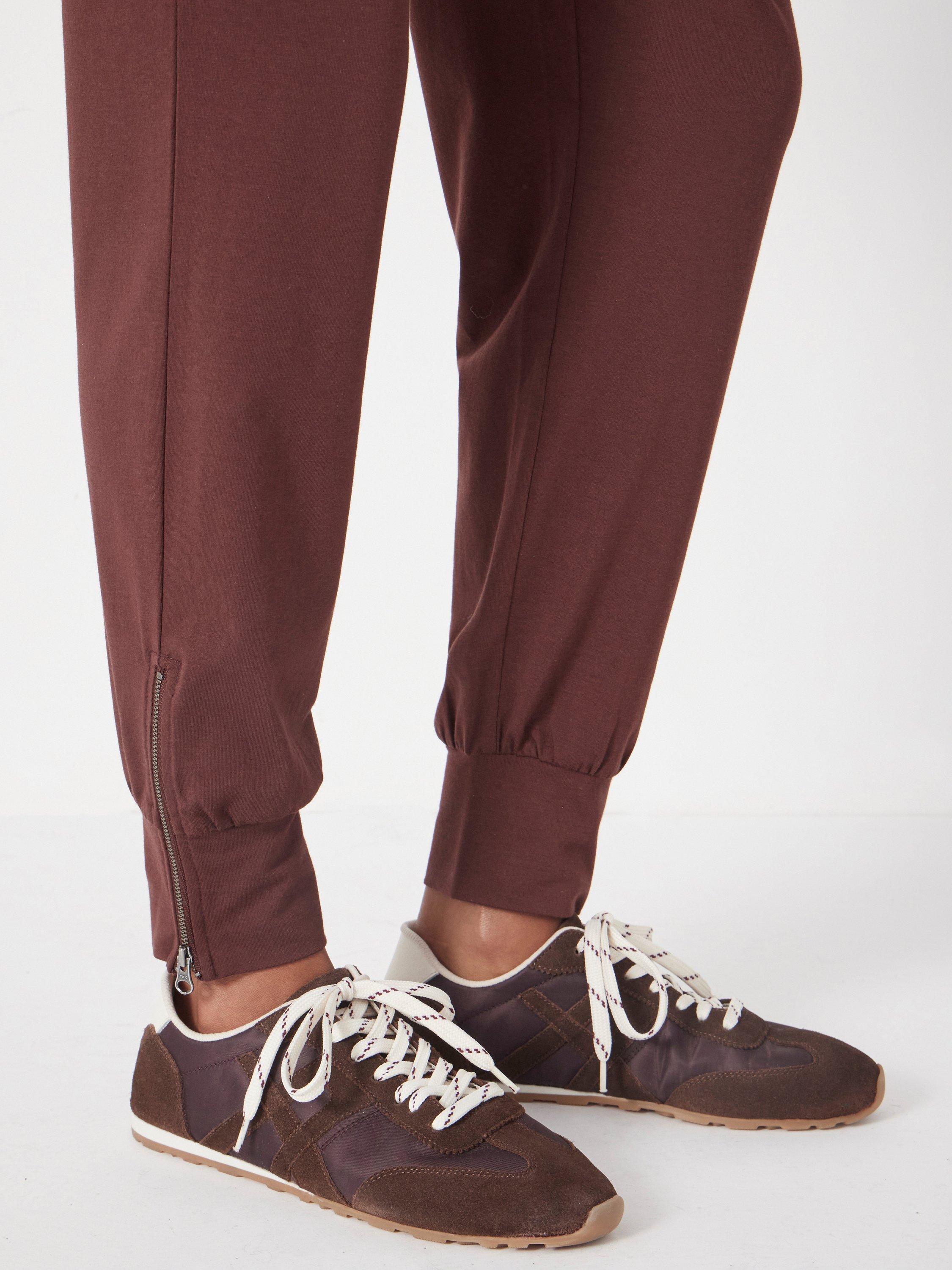 Product image 6 of 7, which shows HUSH Amie Tapered Joggers, Burgundy, 12