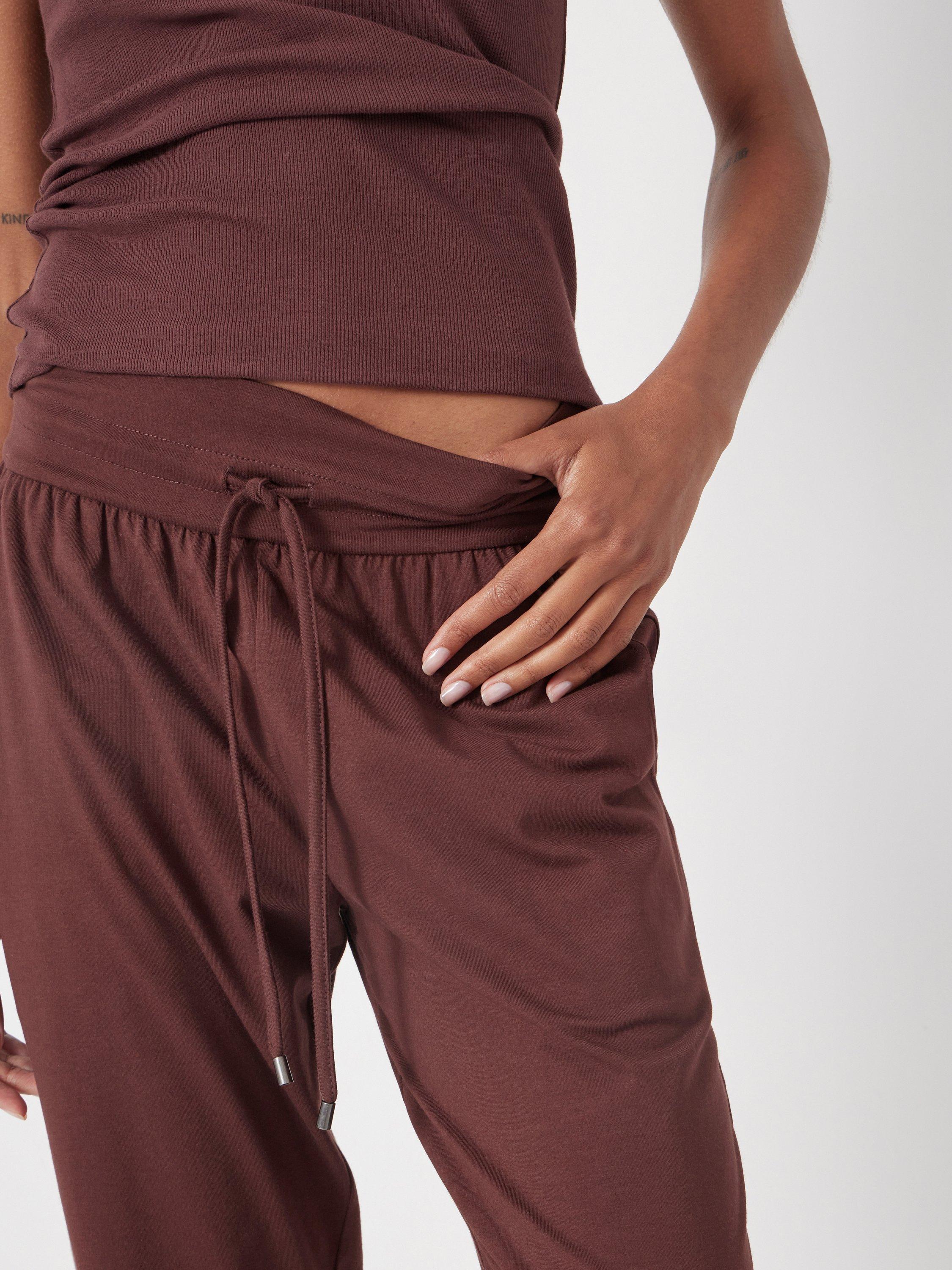 Product image 7 of 7, which shows HUSH Amie Tapered Joggers, Burgundy, 12
