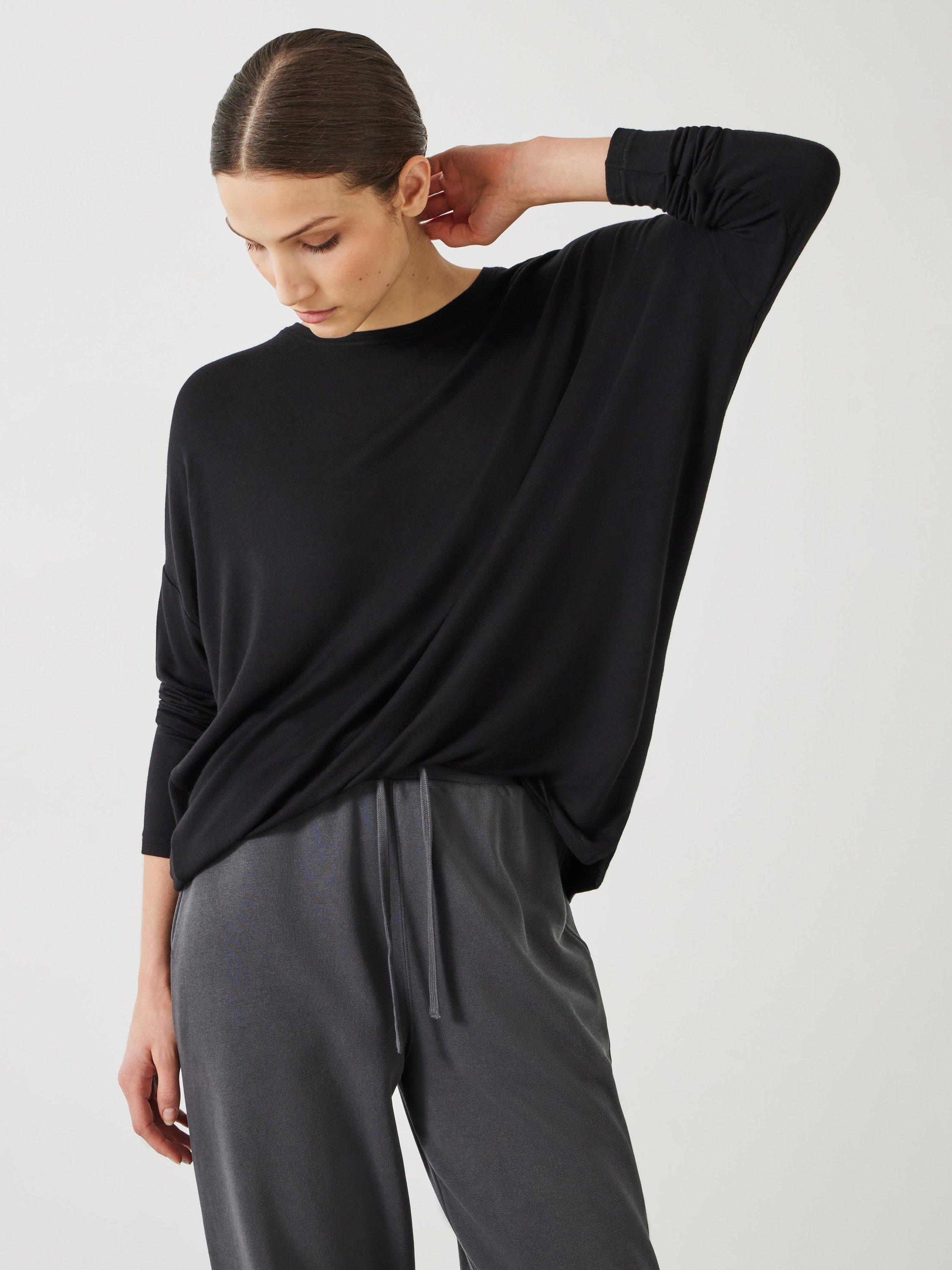 Product image 2 of 5, which shows HUSH Gillian Top, Black, XS-S