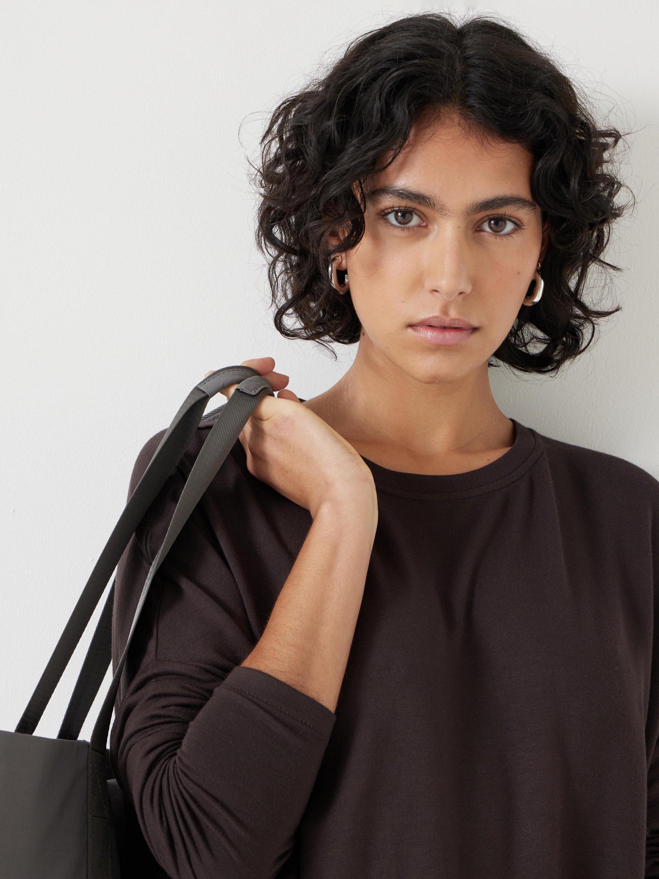 Product image 4 of 5, which shows HUSH Gillian Top, Chocolate Brown, XS-S