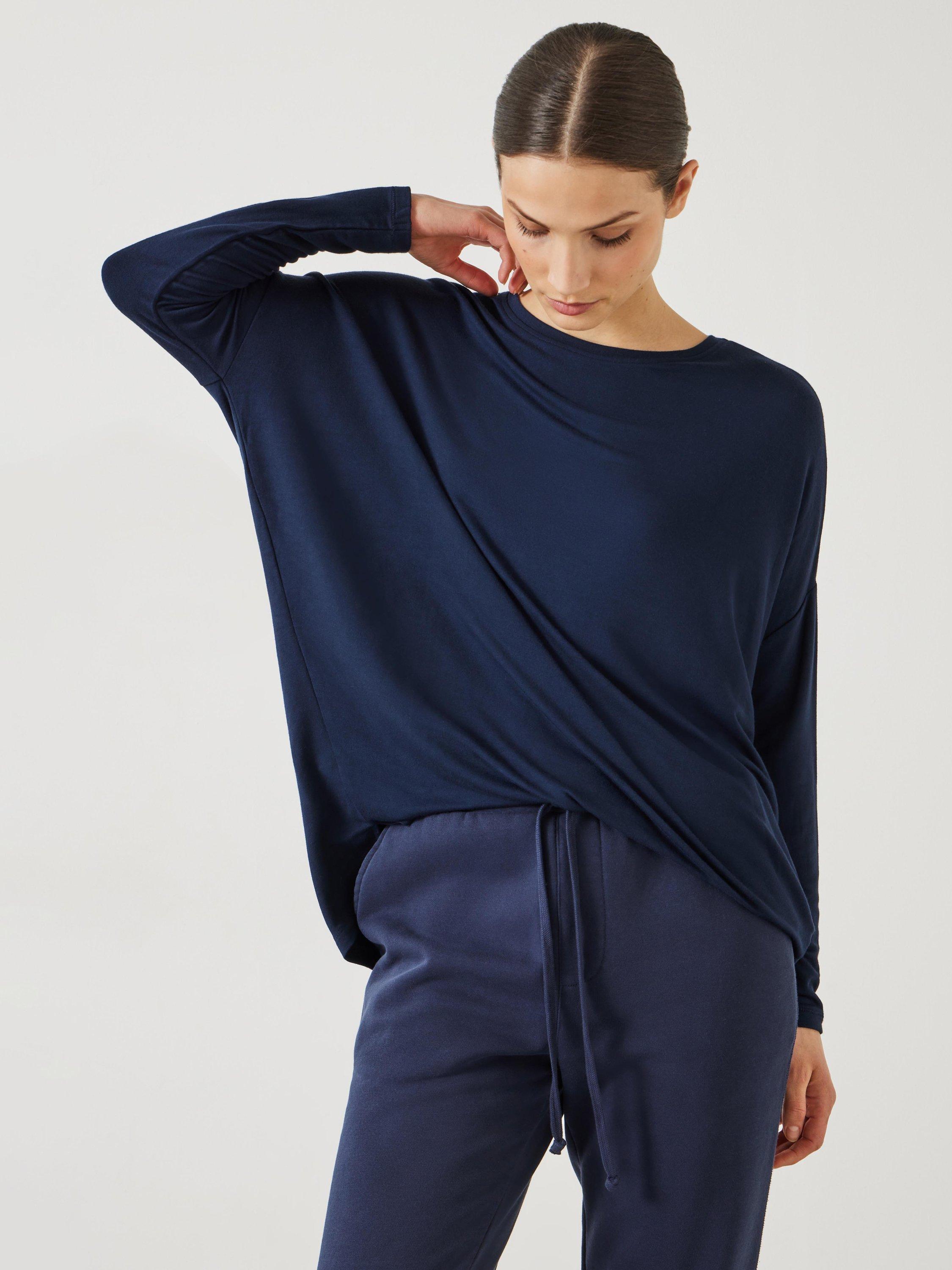 Product image 1 of 5, which shows HUSH Gillian Top, Midnight, XS-S