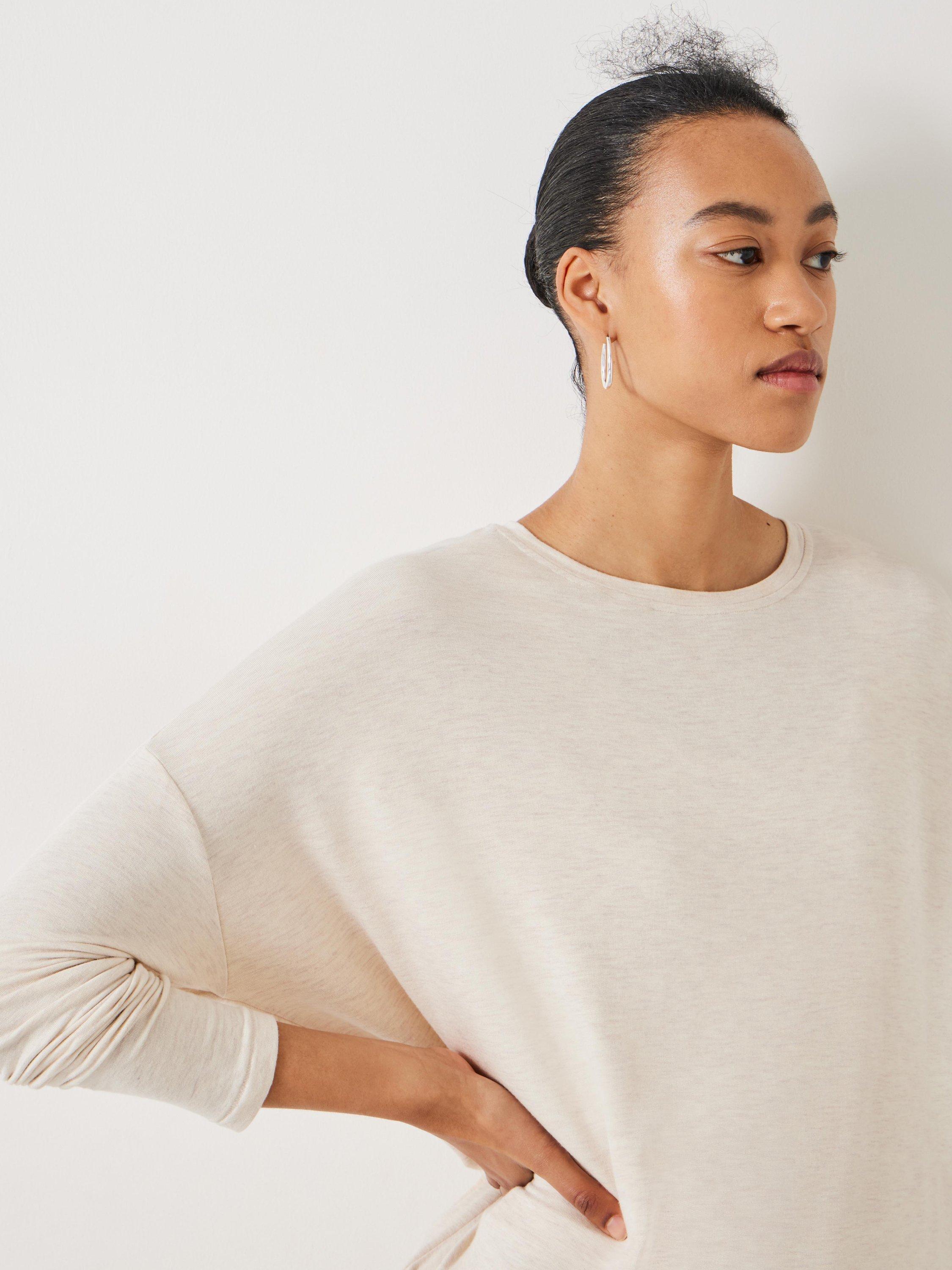 Product image 4 of 5, which shows HUSH Gillian Top, Oatmeal Marl, XS-S