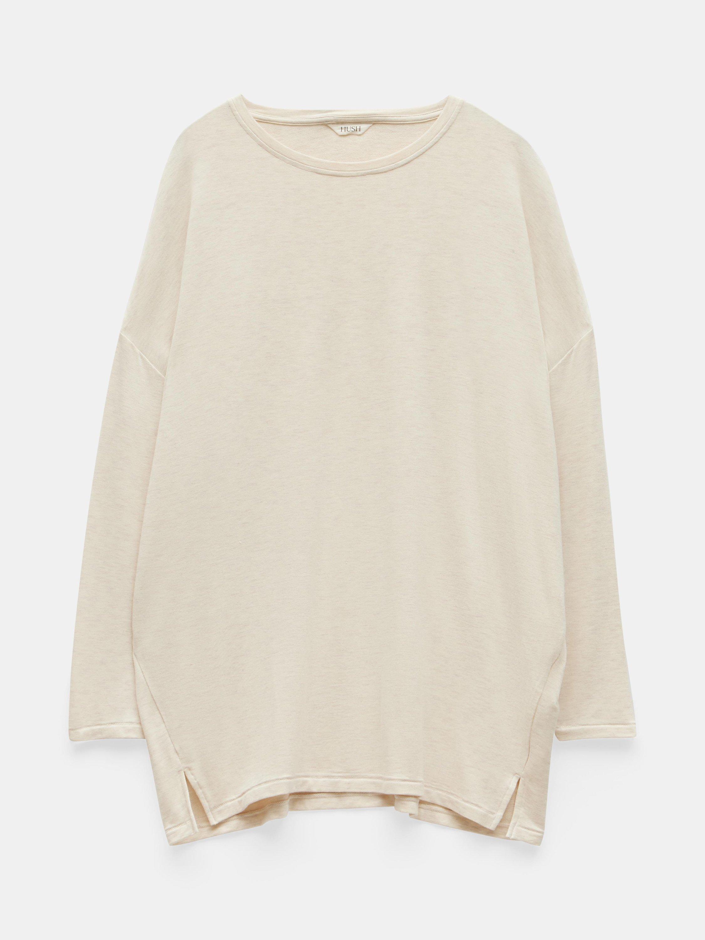 Product image 5 of 5, which shows HUSH Gillian Top, Oatmeal Marl, XS-S