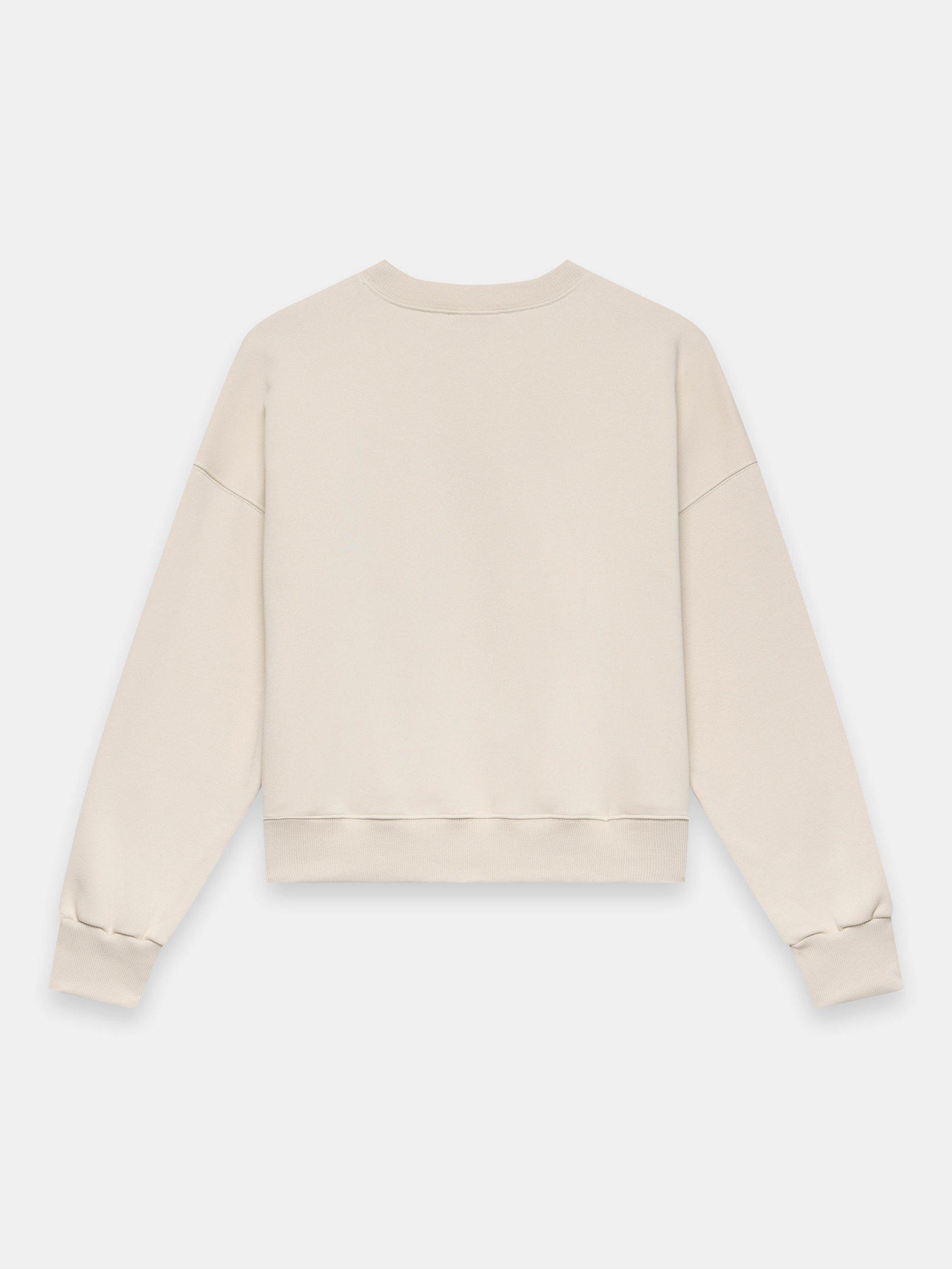 Product image 7 of 8, which shows Mint Velvet Porto Embroidered Motif Sweatshirt, Natural, XS