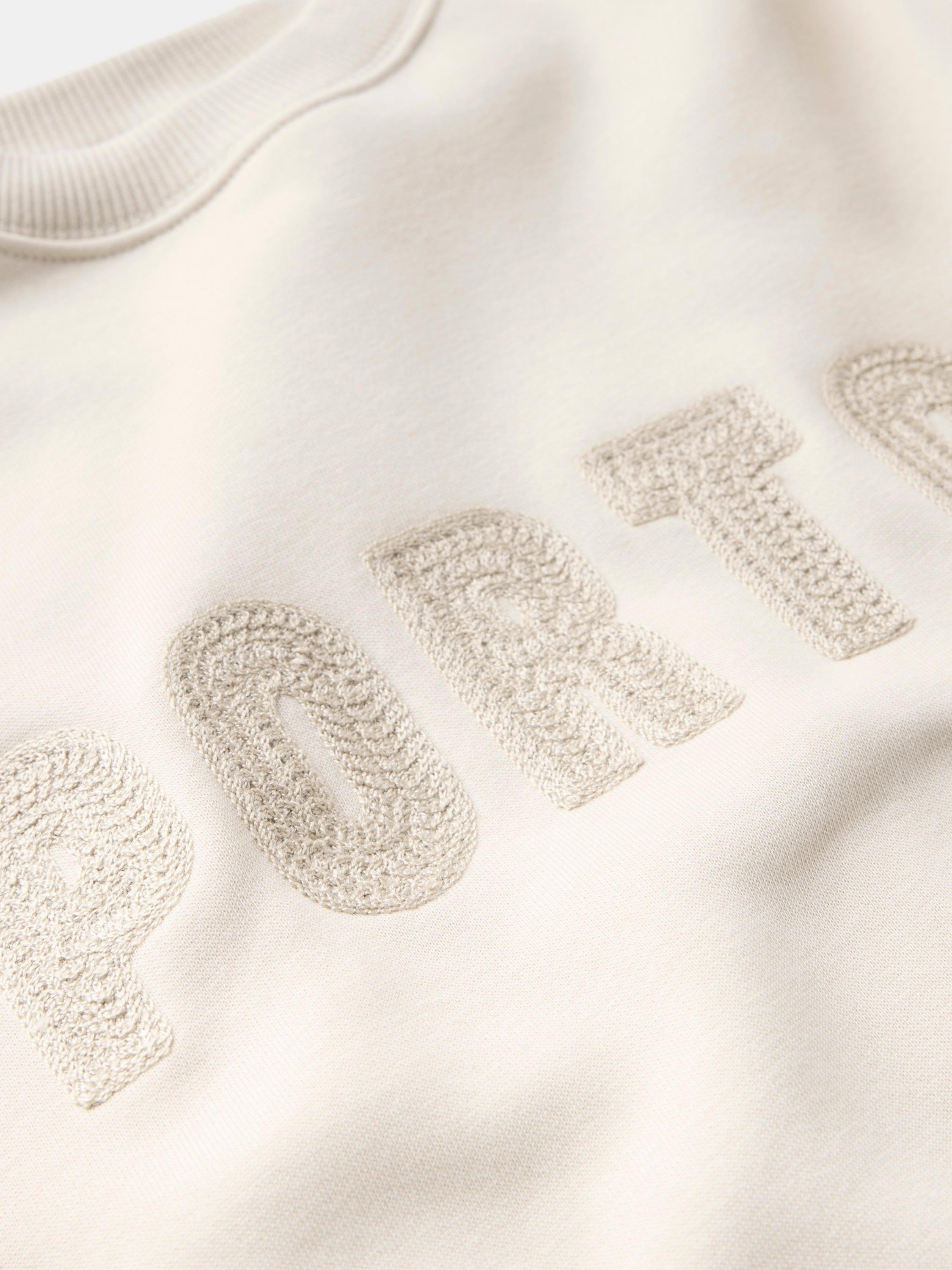 Product image 8 of 8, which shows Mint Velvet Porto Embroidered Motif Sweatshirt, Natural, XS